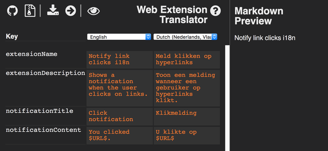 Web Extension Translator